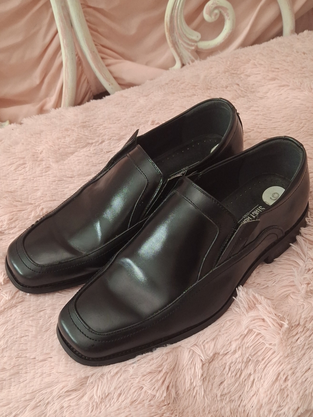STACY ADAMS             Men's Black Slip-On Leather Dress Shoes